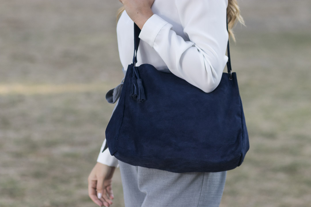 NARVIC - Blue Leather Shoulder Bag