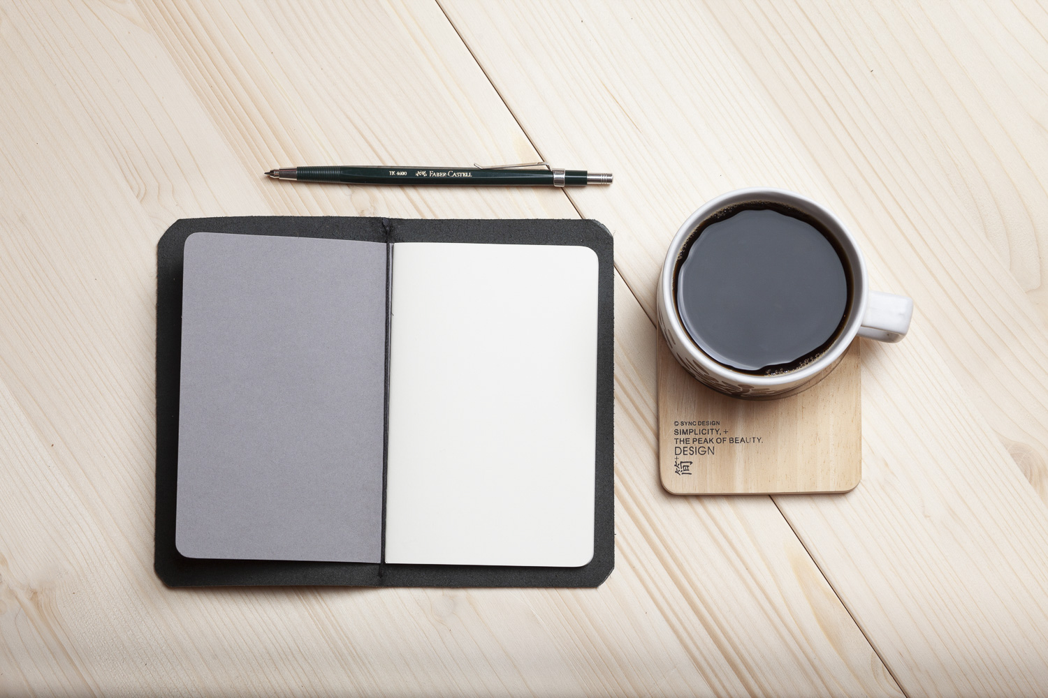 Small Black MONTPELLIER - Leather Moleskine Cover