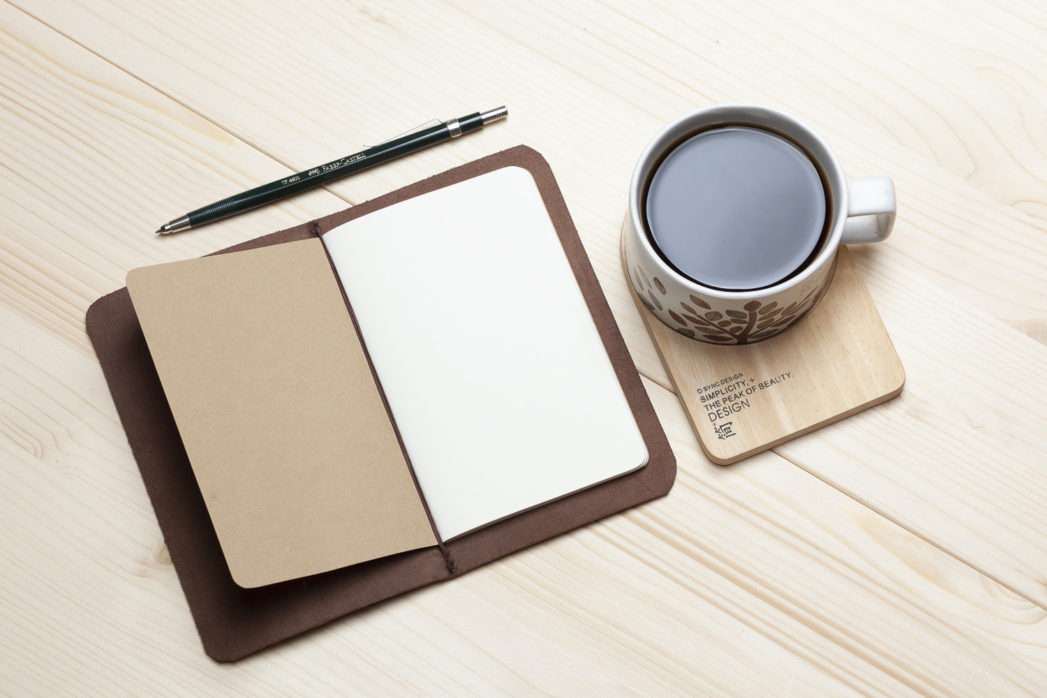 Small Brown MONTPELLIER- Leather Moleskine Cover